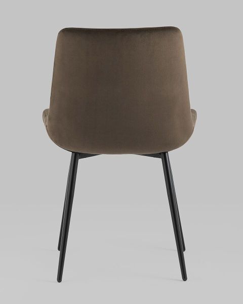 Luxury comfort coffee color velvet dining chair