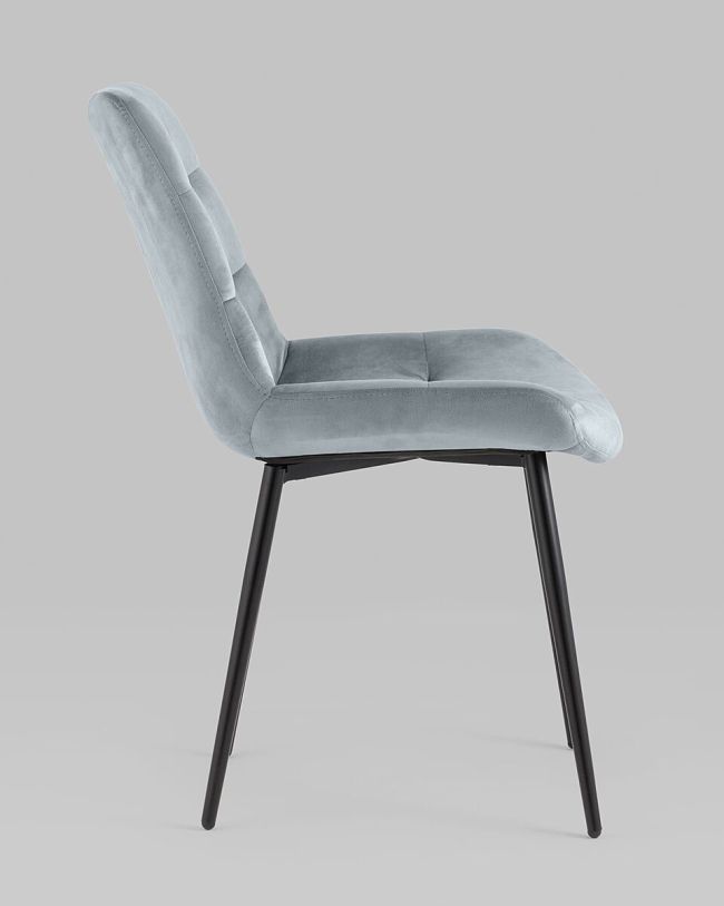 Luxury comfort light grey velvet dining chair