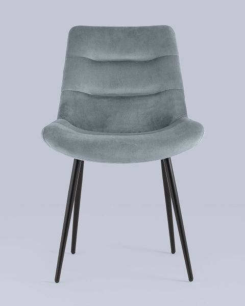 Luxury comfort light grey velvet dining chair