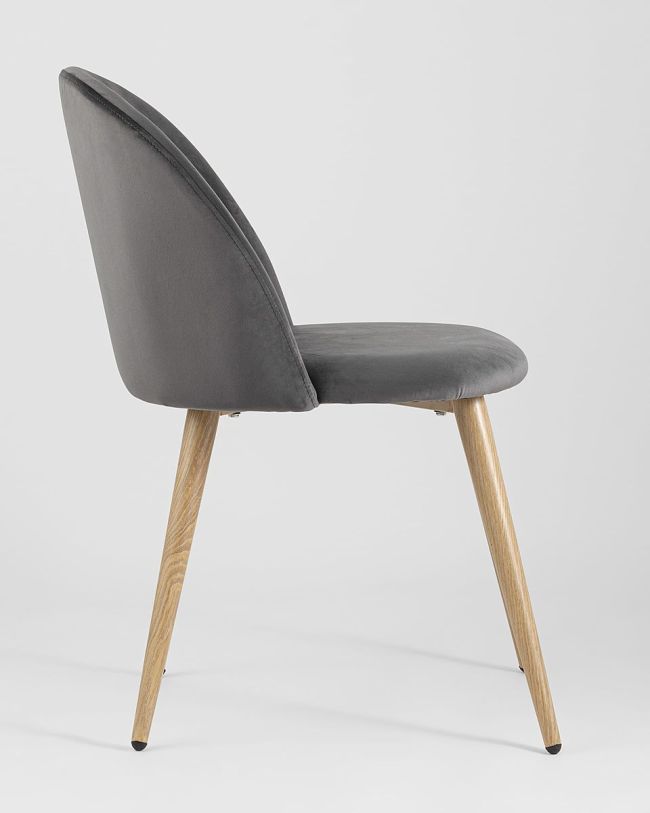 Elegant and stylish Dark Grey Velvet Dining Chair