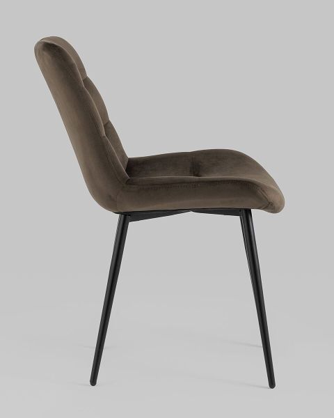 Luxury comfort coffee color velvet dining chair