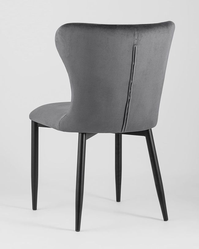 Dark Grey Velvet Dining Chair
