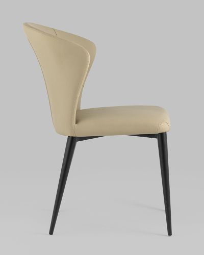 Stylish comfort beige upholstered dining chair
