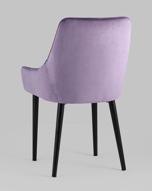 Purple Velvet Dining Chair with Armrest