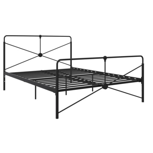 fashion modern black double king size for queen beds metal bed