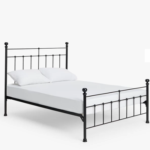 new design white Metal Bed Frame with Headboard and Footboard Single Platform iron