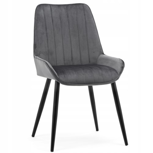 Elegant versatile dark grey velvet Dining Chair