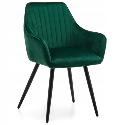 Luxury leisure comfortable green velvet dining armchair