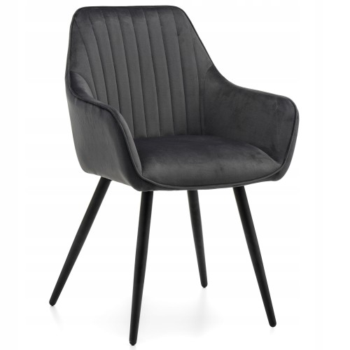 Stunning and sophisticated dark grey dining armchair