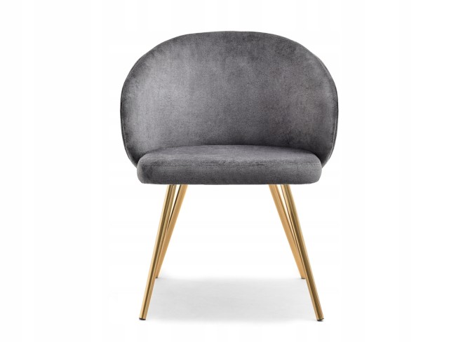 Dark grey velvet armchair