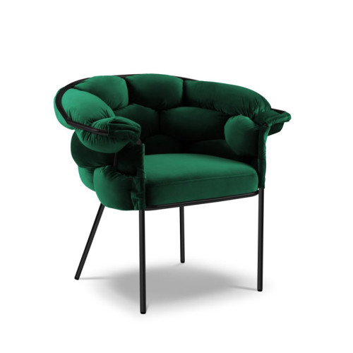 Elegant luxurious green Velvet Woven Armchair