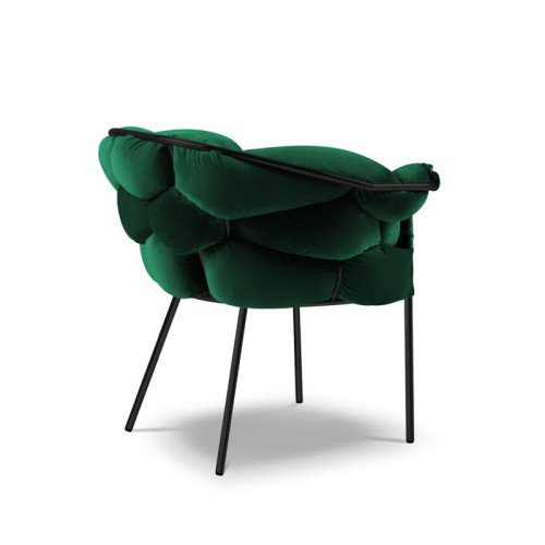 Elegant luxurious green Velvet Woven Armchair