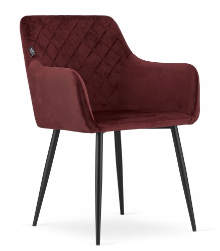 Luxurious and sophisticated Burgundy Velvet Dining Armchair