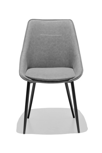 cushioned and dark gray upholstered seat