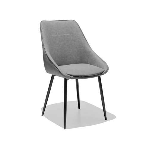 cushioned and dark gray upholstered seat