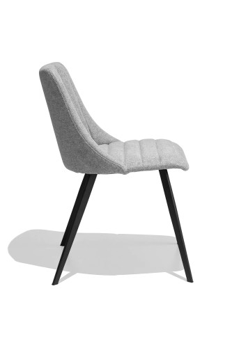 Light Grey Fabric Dining Chair 