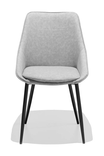 Cushioned Light Grey Upholstered Seat Chair