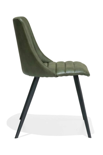 Green Faux Leather Dining Chair