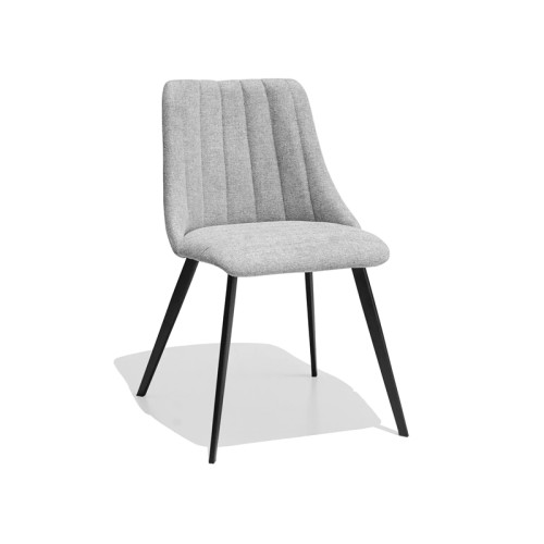 Light Grey Fabric Dining Chair 