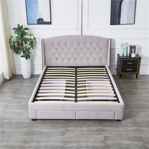 Hot sale modern style bed Wholesale upholster fabric king size fabric bed base