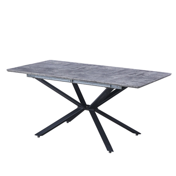 Rectangular extendable restaurant kitchen iron legs wooden mdf square dining table