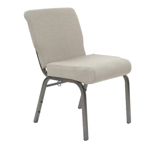 Grey Fabric Stackable Church Chair