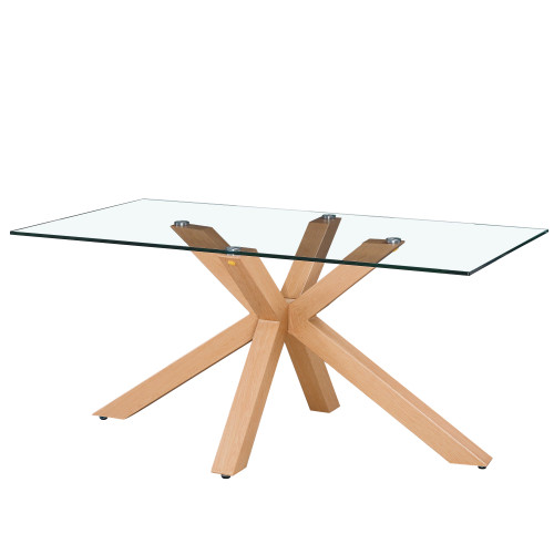 New arrival dining room furniture restaurant dining table glass top modern dining table
