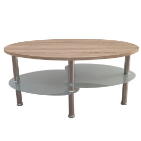 Hot sale living room furniture double metal frame living room coffee table