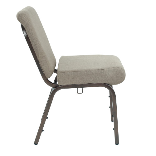 Grey Fabric Stackable Church Chair