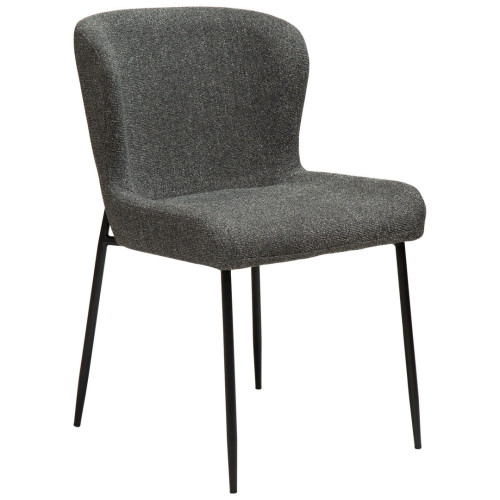 Exquisite dark grey fabric chair 