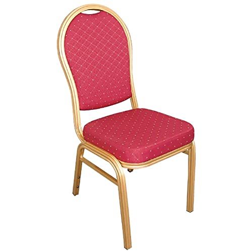 Aluminium Arched Back Banquet Chairs Red for Wedding