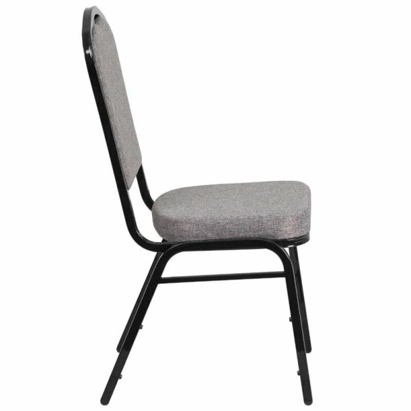Fabric Banquet Chair in Black and Gray