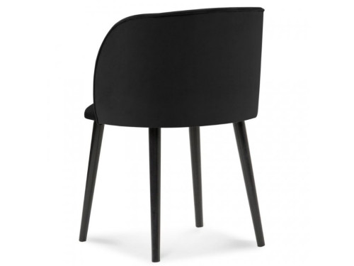 Luxurious black velvet dining chair