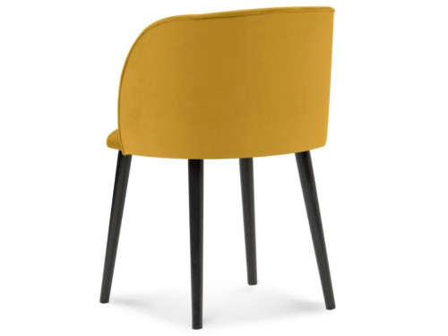 Luxury yellow velvet dining kitchen chair