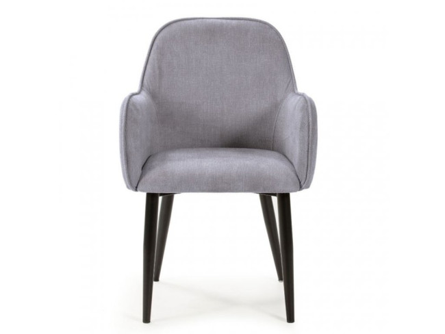 New design grey fabric dining armchair