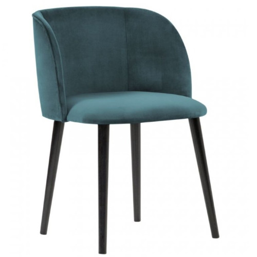 Luxury dark blue velvet dining kitchen chair