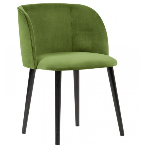 Grass green velvet dining chair