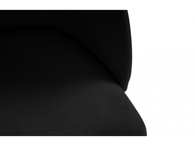 Luxurious black velvet dining chair