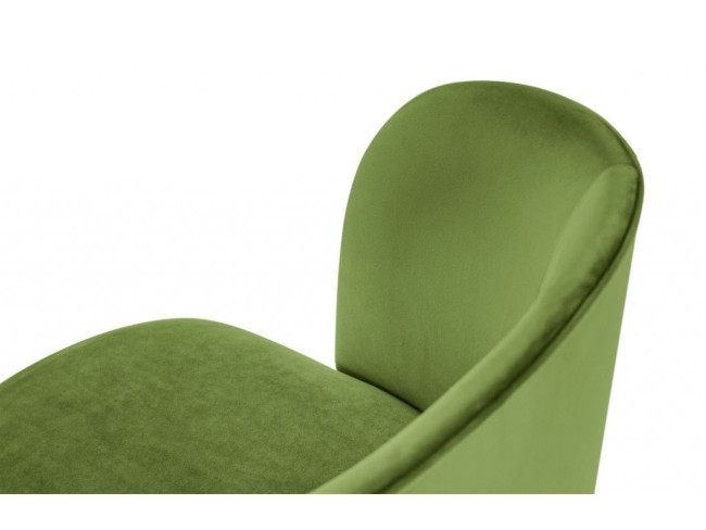 Grass green velvet dining chair
