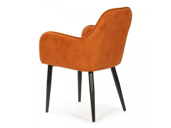 New design orange fabric dining armchair