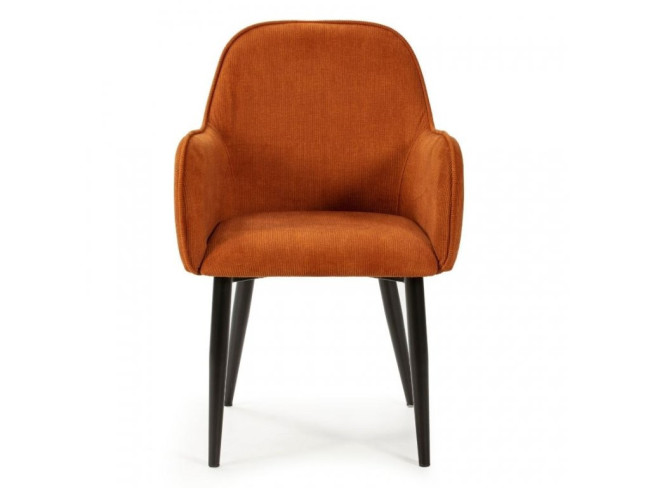 New design orange fabric dining armchair