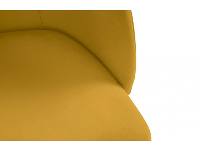 Luxury yellow velvet dining kitchen chair