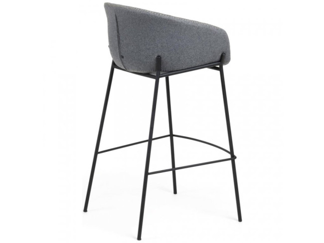 Stylish and versatile dark grey fabric bar stool with a modern twist