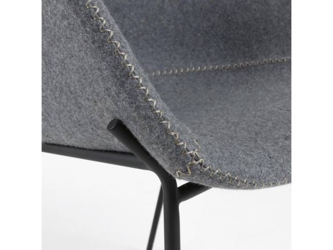 Stylish and versatile dark grey fabric bar stool with a modern twist