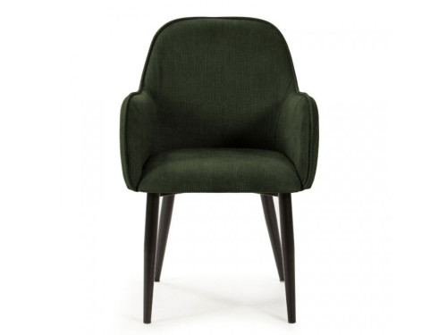 New design dark green fabric dining armchair