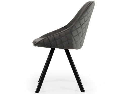 Luxurious and comfortable grey velvet dining chair