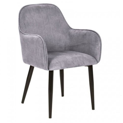 New design grey fabric dining armchair