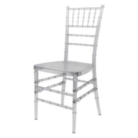 Clear plastic resin chiavari chair