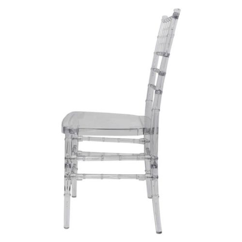 Clear plastic resin chiavari chair