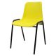 Economy Plastic Stacking Chair - Yellow Shell Black Frame
